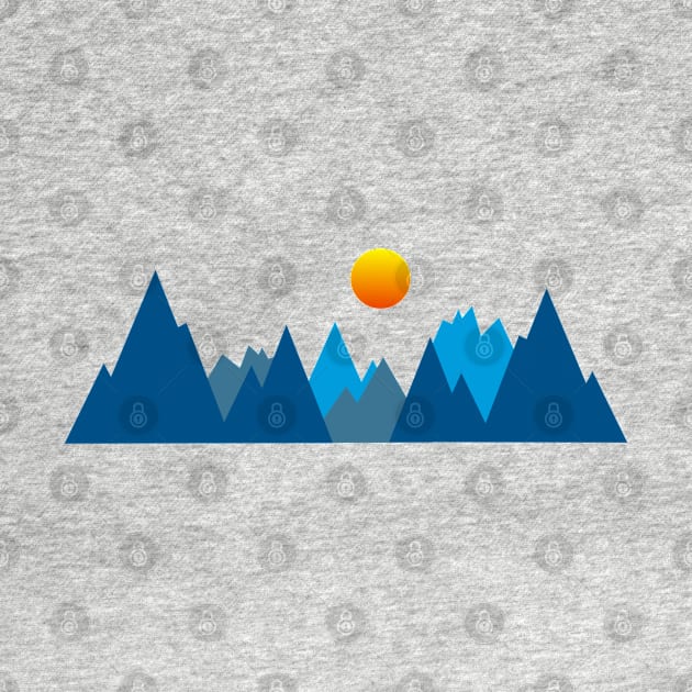 MOUNTAINS, GEOMETRIC LANDSCAPE, MINIMALIST MOUNTAINS by SAMUEL FORMAS